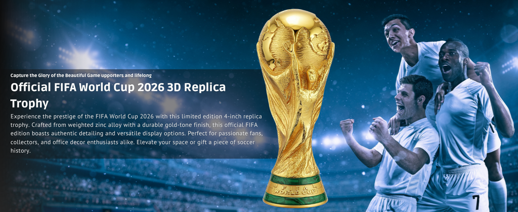 Official FIFA World Cup 2026 Edition - 3 Inch 3D Trophy Inside a Premium Acrylic Case - Timeless Collector’s Item - FIFA World Cup Trophy Replica Perfect for Man Cave or Football Memorabilia
