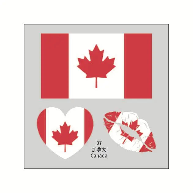 US Canada Mexico flag tattoo stickers, football matches, sports games tattoo stickers, water transfer face stickers