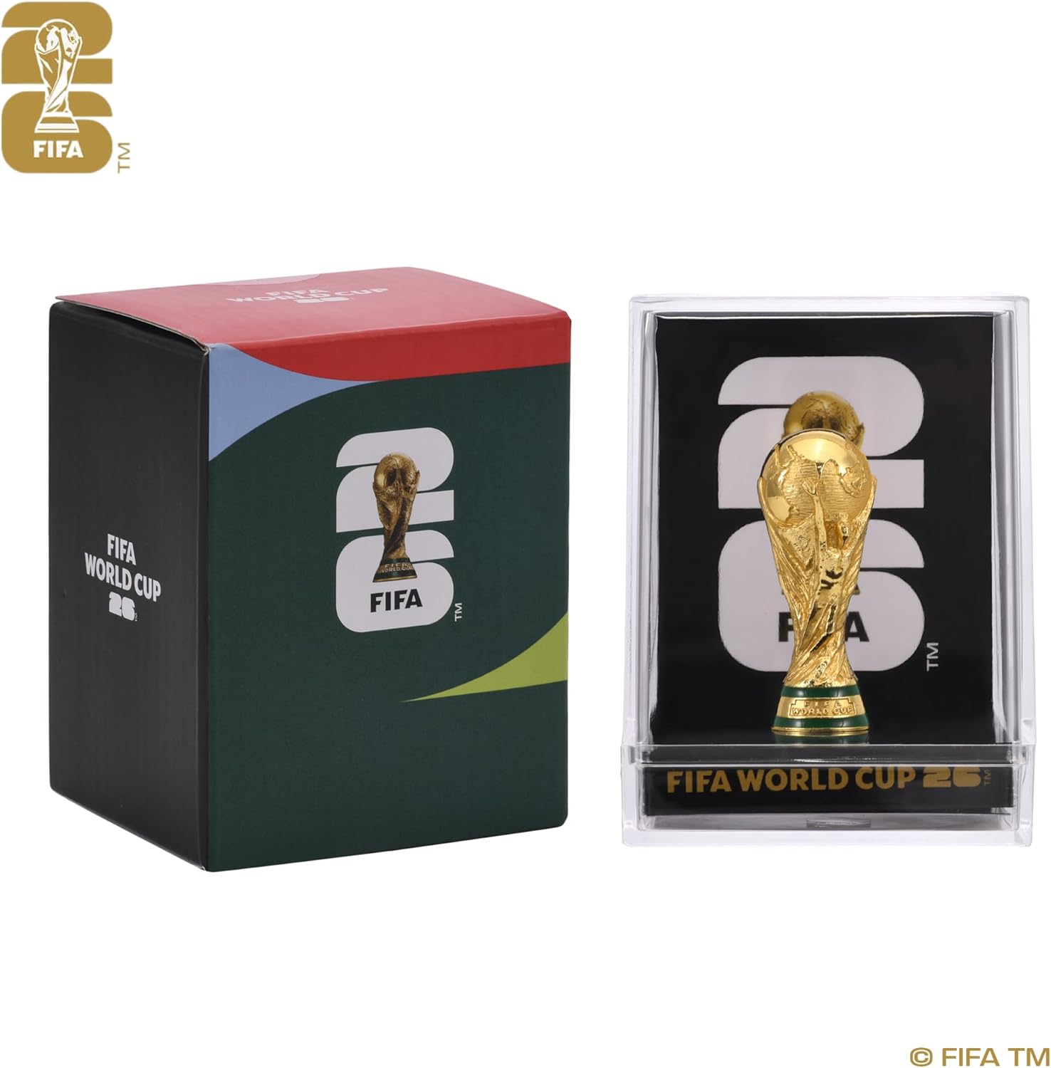 Official FIFA World Cup 2026 Edition - 3 Inch 3D Trophy Inside a Premium Acrylic Case - Timeless Collector’s Item - FIFA World Cup Trophy Replica Perfect for Man Cave or Football Memorabilia