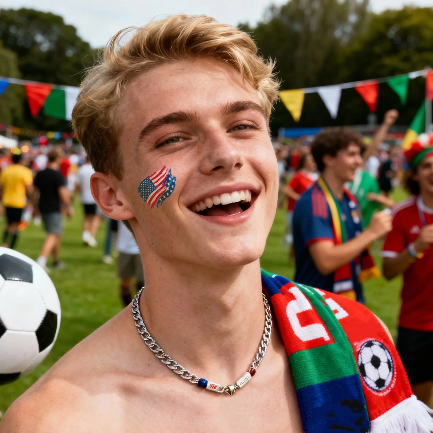 1/8pcs Realistic Football Game Stickers Soccer Temporary Tattoos Atmosphere Body Art Decor Stickers for Sports Events Parties
