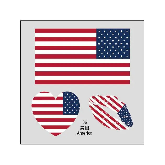 US Canada Mexico flag tattoo stickers, football matches, sports games tattoo stickers, water transfer face stickers