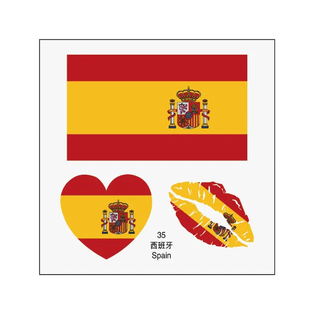 US Canada Mexico flag tattoo stickers, football matches, sports games tattoo stickers, water transfer face stickers